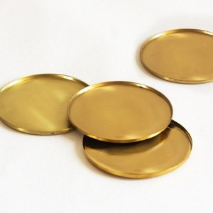 Plateau rond doré en métal de haute qualité, bijoux de maquillage, plaque de bougie, plateau décoratif de haute qualité - Product Image 6