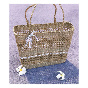 Eco-Friendly Rattan Brown Seagrass Straw Bag With Sustainable - Product Image 2