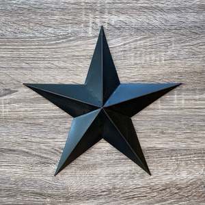 Mạ Kẽm Kim Loại Barn Sao Tường Trang Trí Nội Thất Tin Sơn Nguyên Thủy Đất Nước Trang Trại Phong Cách Tối Thiểu Đặt Hàng 100Pcs - Product Image 1