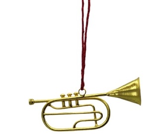 Adorno de trompeta grande colgante para decoración del hogar, decoración de árbol de Navidad, diseño metálico, gran oferta - Product Image 4