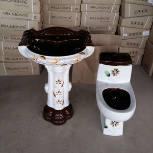 พอร์ซเลนห้องน้ำสุขภัณฑ์น้ำตู้เสื้อผ้าและซักผ้าอ่างฐานจากประเทศอินเดียที่มีสีสันออกแบบศิลปะผลิตภัณฑ์ที่ทันสมัย - Product Image 1