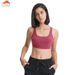 ¡Novedad de 2025! Conjunto de Fitness para mujer con Sujetador deportivo con cuello en U, Sujetador deportivo de Yoga de talla grande, estilo Simple para entrenamiento y Yoga - Product Image 2