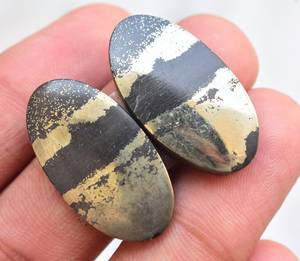 Amazing Pattern Apache Gold Pairs Wholesale Pyrite Gemstone Pair - Product Image 4