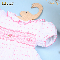 Jolie robe d'automne pour enfants à motifs géométriques 3D, personnalisable OEM/ODM, imprimée, 100 % coton, coupe trapèze, manches courtes, longueur mi-mollet, certifiée OEKO-TEX