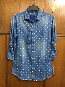 เสื้อผ้าแบรนด์เนมส่วนเกินจากบังกลาเทศ เสื้อเชิ้ตแขนยาวผ้าเดนิมลำลองสำหรับผู้ชาย ผ้าฝ้าย ติดกระดุม ปิดปกเสื้อ - Product Image 2