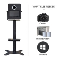 Berinteraksi DIY mesin Photobooth portabel DSLR Selfie Stan foto Booth Shell kompatibilitas Printer pemasok harga yang kompetitif
