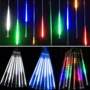 Đèn LED Mưa Sao Băng 2835 SMD, Ống Giáng Sinh Treo Cây, 10 Ống 80Cm/Bộ Có Trình Điều Khiển - Product Image 4