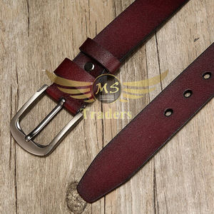 Ceinture en cuir naturel pour hommes, accessoire Vintage en peau de vache, longueur personnalisée, boucle ardillon en alliage, Non couches, utilisé au quotidien, classique, de qualité - Product Image 2