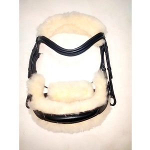 Licol de cheval en cuir noir, rembourré en laiton, longe internationale, 2020 - Product Image 1