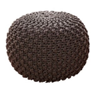 Cotton Knitted Pouf Living Room Furniture Contemporary Knitted Pouf Floor <b>Cushions</b> <b>Stool</b> & Ottoman Modern Home Carton Box - Product Image 3