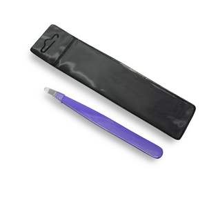 Pince à sourcils coudée professionnelle en acier inoxydable de haute qualité Logo personnalisé durable pour les cils cils - Product Image 2