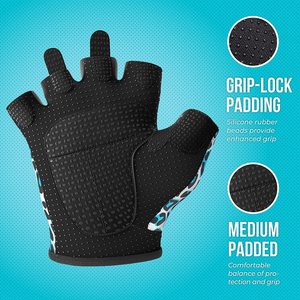 <b>Leopard</b> <b>Print</b> Lifting & Rowing <b>Gloves</b> (Pair) Lightweight Vegan Medium Padded Microfiber Leather <b>Gloves</b> for Men and Women - Product Image 2