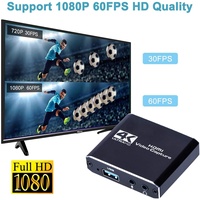 Tarjeta de captura de vídeo 4K HDMI a USB 3,0 con dispositivo de grabación de juegos en vivo de retransmisión en bucle HDMI Compatible con Windows Linux OBS OS X