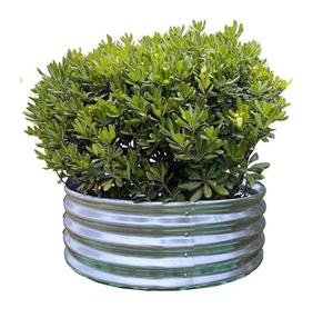 Jardinière ronde surélevée en métal galvanisé pour légumes et fruits, fleurs et herbes aromatiques pour la décoration du jardin. - Product Image 2