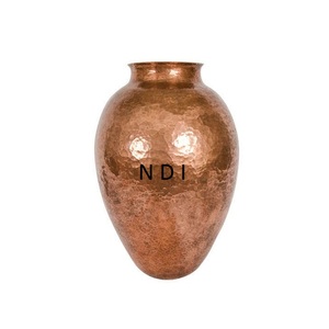 <b>Copper</b> Plating Finishing Wedding and Engagement Parties Decoration Aluminium Flower <b>Vase</b> Attractive Design Metal Flower Pot - Product Image 1