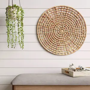 Cheap price Vietnam Handicraft Woven Hanging Wall Plates made from Natural Water Hyacinth