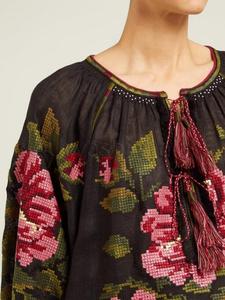 Chemisier brodé à manches longues pour femmes, vêtements de style nigérian, grande taille, Blouses et hauts, nouvelle collection - Product Image 2