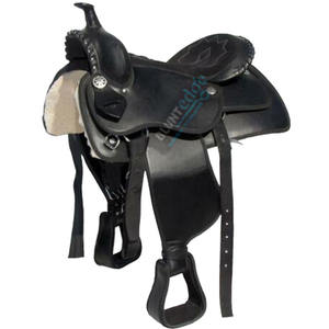 Sillín de cuero negro para dama, sillín de mano de cuero negro, disponible en todas las tallas - Product Image 2