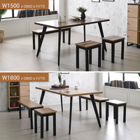 Table à manger moderne en fer industriel réglable en hauteur pour 4 personnes, pour la salle à manger et la cuisine