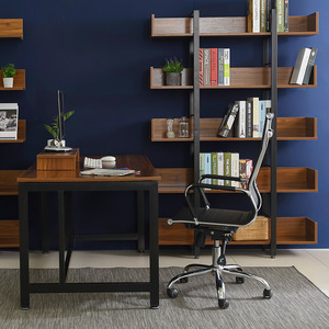 Bàn Công Nghiệp Hiện Đại, Bàn Làm Việc Văn Phòng Bàn Học Bằng Gỗ Màu Đen Đồ Nội Thất Văn Phòng Trang Chủ Hiện Đại Nghiên Cứu Máy Tính Bàn Gỗ MDF Màu Đen - Product Image 5