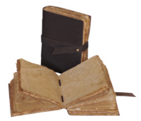 Voyage en cuir véritable journal fait à la main Deckle bord papier relié Journal Antique sangle carnet de croquis ou cahier planificateur Journal Journal