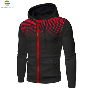 Sudadera con Capucha Blanca para Hombre, Cierre de Cremallera, Corte Ajustado, Estampado de Puntos, Informal, Transpirable, Tejido de Poliéster, para Otoño - Product Image 5