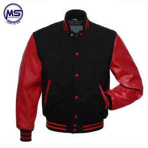 High Quality Best Selling Thick Wool Made Custom Blank Wholesale Letterman <b>Leather</b> Sleeve Varsity <b>Jackets</b> - Product Image 1