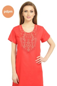 Camicia <span class=keywords><strong>Da</strong></span> <span class=keywords><strong>Notte</strong></span> di <span class=keywords><strong>cotone</strong></span> Per Le Donne - Product Image 2