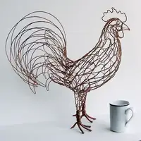 Rex the Rooster Wire Sculpture-右