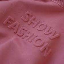 เสื้อกันหนาวผ้าฝ้ายแท้ลายนูน,เสื้อกันหนาว Crewneck 3D พร้อมลายปัก - Product Image 5