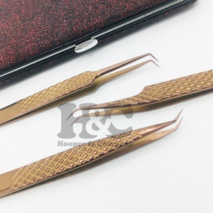 Pince à épiler d'extension de cils professionnelle en acier inoxydable de haute qualité Anti-magnétique Durable vison poignée en diamant à faible quantité minimale de commande - Product Image 4