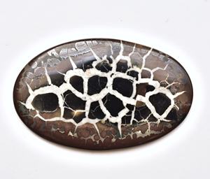 Cabochon septum noir naturel de haute qualité, 1 pièce, pierres précieuses, pour la fabrication de bijoux - Product Image 2