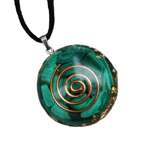 Wholesale Natural High Quality Malachite Orgone Pendant For Healing Jewellery Use From India