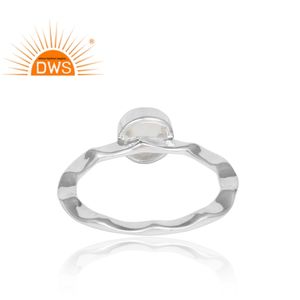 Best Selling 2026 Fine Sterling Silver Natural <b>Crystal</b> Quartz Gemstone Stackable <b>Ring</b> For women Jewelry Manufacturer - Product Image 3