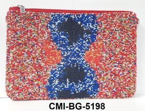 2025 dernière conception perlée à la main pour femmes pochette en tissu avec métal et résine pour la fête et la soirée - Product Image 5