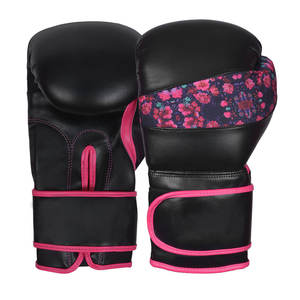 2024 venta al por mayor de alta calidad precios baratos nuevos guantes de boxeo rosa de cuero PU para mujer boxeador profesional para lucha - Product Image 1