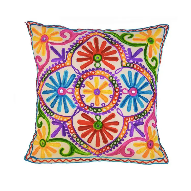 Indian Traditional Handmade Cushion Cover Decorative Bohemian Cushion Cover