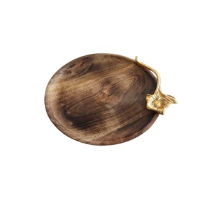 ถาดเสิร์ฟไม้สำหรับตกแต่งดีไซน์เนอร์ถาดเสิร์ฟแบบแฮนด์เมด - Product Image 3