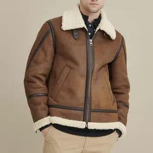 Высококачественный материал, мужская куртка из овчины, стильное зимнее меховое пальто по оптовой цене