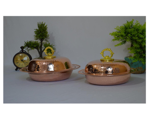 Platos de servicio martillados de cobre - Product Image 1