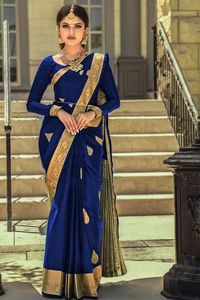 Banarasi Soie Jacquard Saree avec Chemisier Femmes Porter Dames Fête Festival Usage Quotidien Doux Coton Soie Sari En Gros Bas Prix Vêtement - Product Image 5