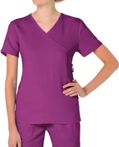 Fashionable Hospital New Style Nurse Medical Scrubs Limited Edition OEM Custom Nursing Polyester Spandex Scrub Uniform