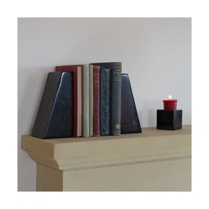 Porte-livres décoratifs en marbre noir SH Stone pour la décoration de la maison et du bureau - Product Image 2