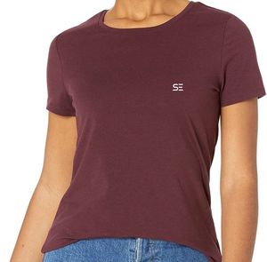 T-shirt à manches courtes en coton et Polyester pour femmes, haut actif, Design imprimé, grande taille - Product Image 5
