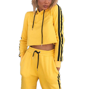 <b>Yellow</b> Color Hot <b>Tracksuits</b> Fleece Fabric Made <b>Women's</b> <b>Tracksuits</b>/Sweatsuits Full Sets - Product Image 6