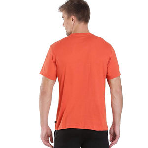 T-shirt orange grande taille pour homme Pull coupe ajustée respirant en coton polyester confortable et élégant - Product Image 3
