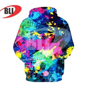 เสื้อฮู้ดแฟชั่นแบบสวมหัวสำหรับผู้ชายผ้าขนแกะโพลีเอสเตอร์ผ้าฝ้ายพิมพ์ลายซับลิเมชัน - Product Image 2