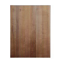 Revêtement mural moderne écologique en bois sculpté, panneau MDF ondulé pour maison préfabriquée de luxe
