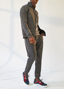 Conjunto de Sudadera con capucha de dos piezas y Jersey serigrafiado polar con logotipo personalizado, pantalón acampanado, chándal para hombre, conjunto apilado de 2 piezas - Product Image 3