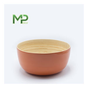 ชามสลัดไม้ไผ่ทำมือ ยี่ห้อ MP สีตามสั่ง งานฝีมือจากเวียดนาม ขายส่ง - Product Image 6